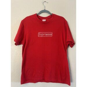 Supreme x KAWS Chalk Logo Tee Men's Size M Red